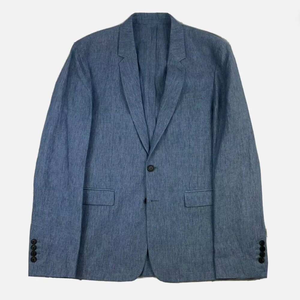 Sandro 100% Linen, Light Blue Suit